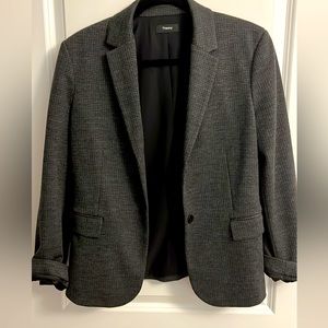 Theory gray/black blazer. Adorable with white blouse size S